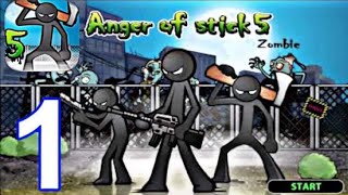 Anger of Stick 5 - Gameplay Walkthrough Part 1 - Tutorial - Android iOS Gameplay screenshot 1