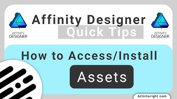 Affinity Designer Quick Tips - How to Install / Import Assets