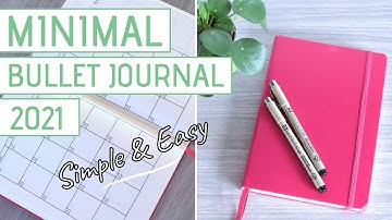 Minimal BULLET JOURNAL setup 2021 » Flip Through Bujo