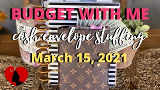 BUDGET WITH ME | CASH ENVELOPE STUFFING MARCH 15 &amp; CASH ENVELOPE SYSTEM USING THE DAVE RAMSEY METHOD