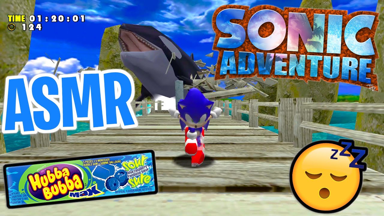 ASMR Gaming 😴 Sonic Adventure Relaxing Gum Chewing 🎮🎧 Controller Sounds + Whispering Dreamcast 💤