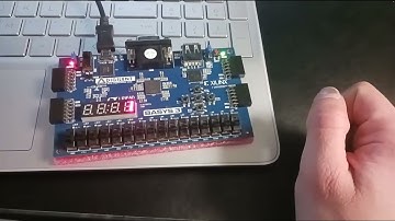 Count Cycle on Seven Segment Display using 2 Buttons with FPGA