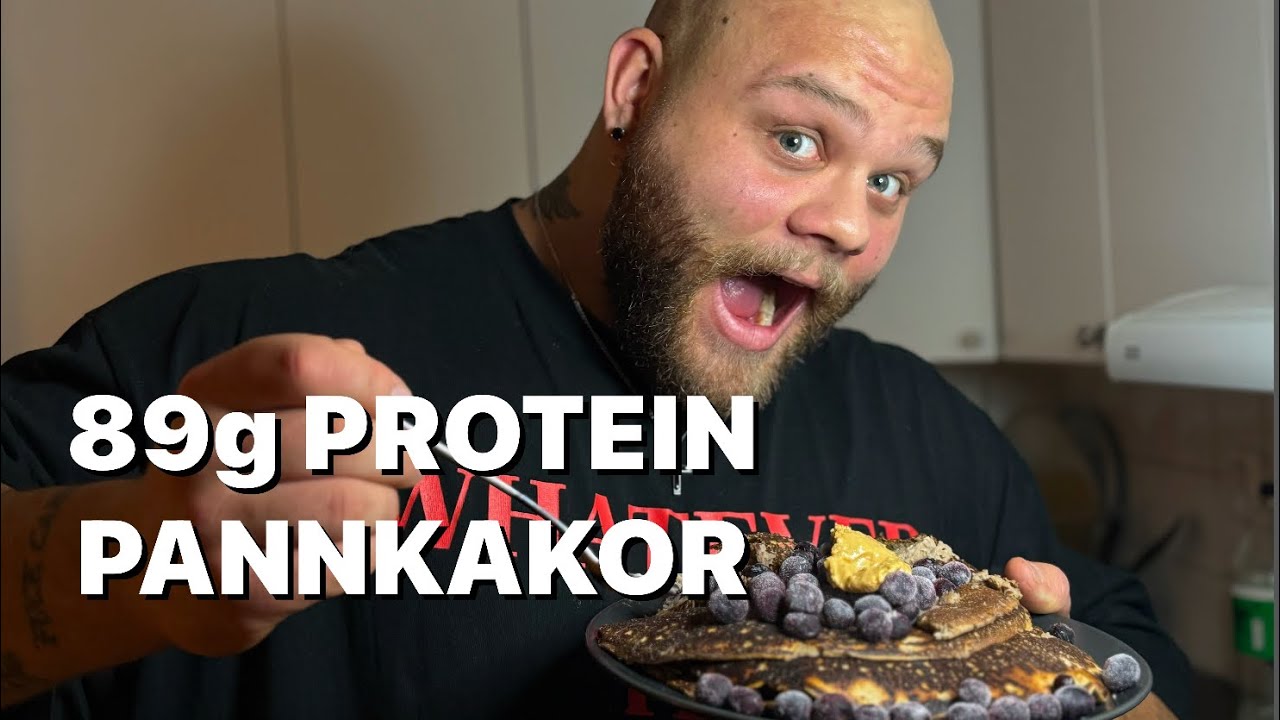 PROTEIN PANNKAKOR 89g PROTEIN - YouTube