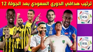 ترتيب هدافي الدوري السعودي بعد الجولة 12 ⚽️ترتيب هدافين دوري روشن السعودي 2023-2024