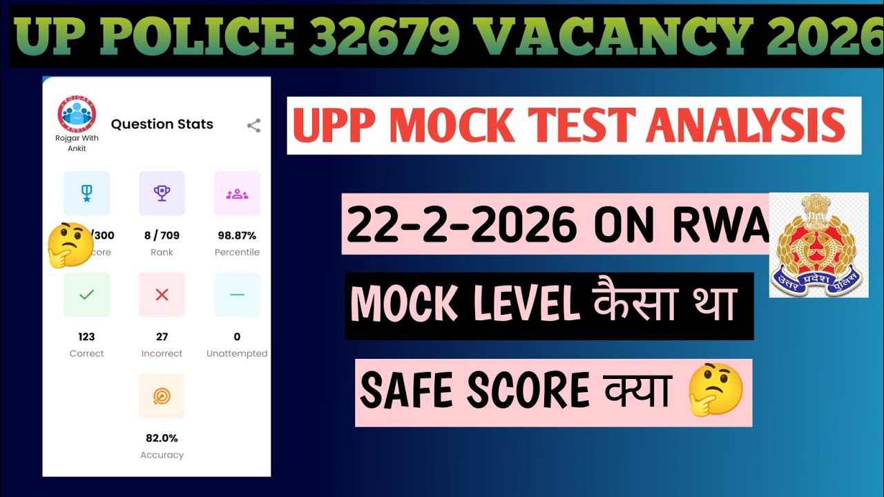 UP POLICE 🚨 RWA MOCK TEST ANALYSIS 22 FEB 2026 #uppolice #mocktest #rwa #analysis 