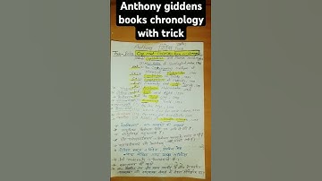 UGC NET JRF any sociology exams important Anthony giddens books chronology with trick