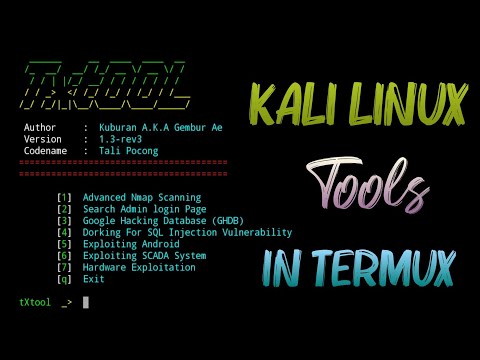 Install Kali Linux tools in termux | How to install Txtool in termux