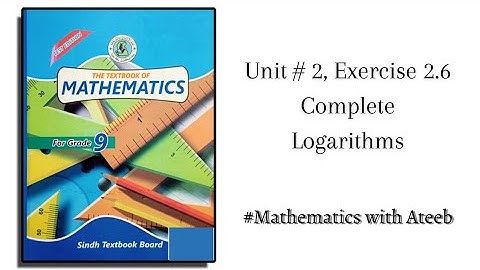 Unit 2 Exercise 2.6 in Detail| Class 9th Math | Sindh Text Board | Mathematics with Ateeb
