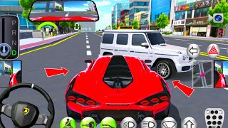 Super red car driving at top speed on city roads || 3D Driving class Simulator || Rider Asad screenshot 5