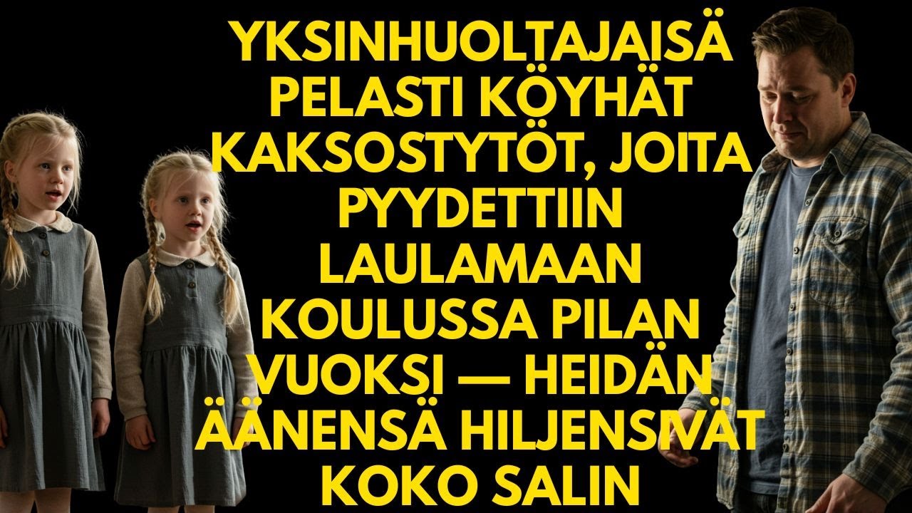 Yksinhuoltajaisä pelasti köyhät kaksostytöt, joita pyydettiin laulamaan pilana — heidän äänens…