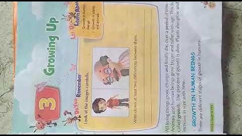 Class -2 | E.V.S.| Growing Up | Growth Process in Animals and Plants