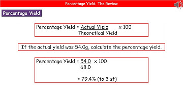 OCR Gateway A C5.1.1 - Percentage Yield Summary
