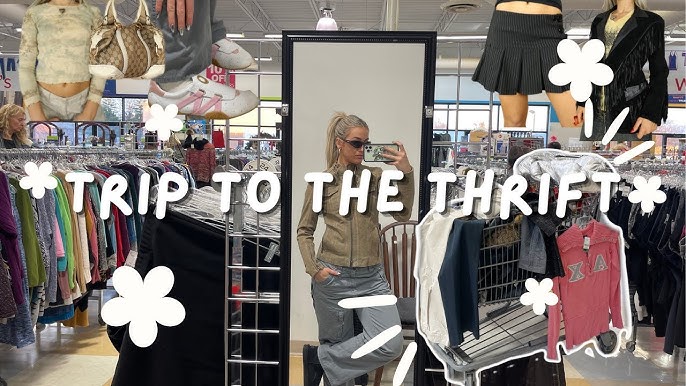 THRIFT WITH ME for my new, aesthetic 2023 wardrobe + try on thrift haul  (all items under $10) 