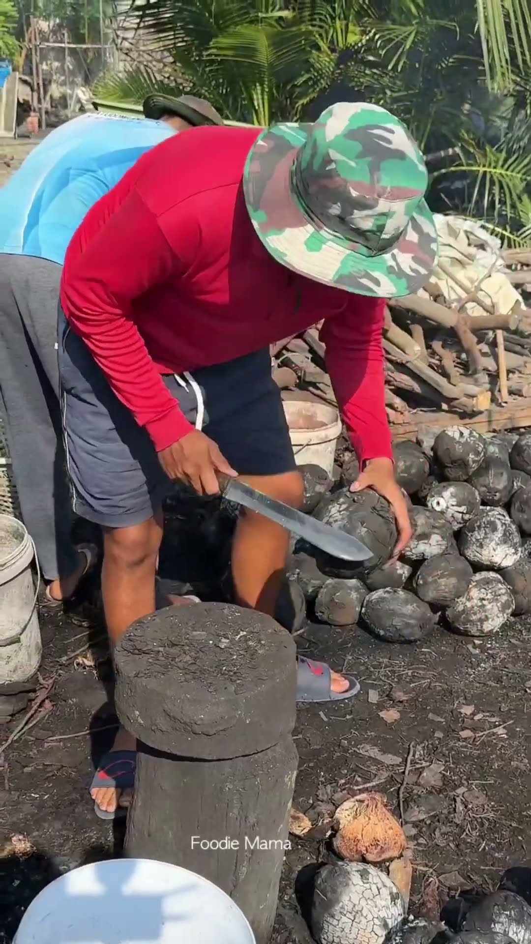chinese burns coconut #shortsvideo