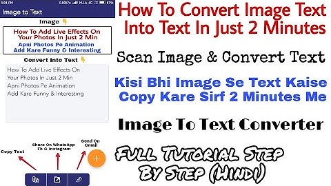 How To Convert Image Text Into Text Using Android Phone (Hindi) | Kisi Bhi Image Se Text Kaise Copy