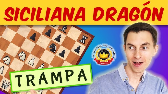 Dragon Trap Armadilha na Variante Dragão da Siciliana #chess #chesstok