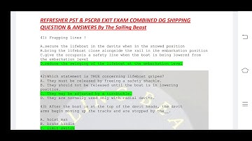 Refresher PST & PSCRB Exit Exam DG Shipping Questions With Answers Combined Set 7