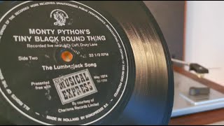 Side 2 Monty Python's Tiny Black Round Thing NME Flexi 1974 SIngle 33rpm Live Lumberjack Song