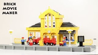 Lego Train 4554 Train Station Metro Station Bahnhof Speed Build