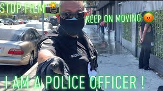 Lapd Officer Doesnt Like Camera Demands I Keep On Moving And Says I Am The Law Fail Backup Arrives