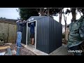 Unboxing  metal garden shed assembly shed