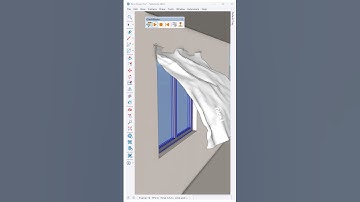 SketchUp Tips✨Modeling a Simple Curtain in SketchUp Using the ClothWorks Plugin. #nicetowerpro #art
