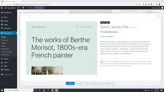 Latest and Best Starter Theme for Wordpress  : Twenty Twenty-One