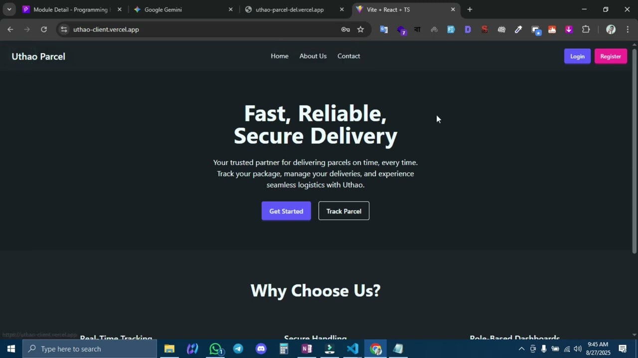 Uthao Client Parcel Delivery System-Md Imran Hossen