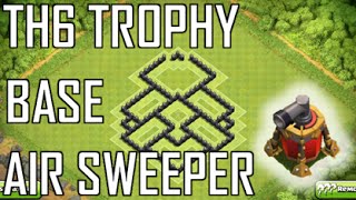 Clash Of Clans Th6 Trophy Base With Air Sweeper