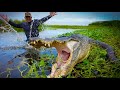 Giant Alligator Terrorizes Local Fisherman!!! {Catch Clean Cook} with Guga Foods!!!