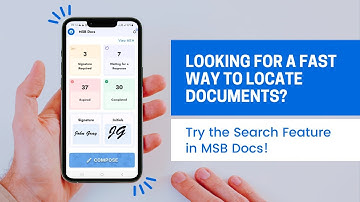 Quickly find documents using Search Feature in MSB Docs
