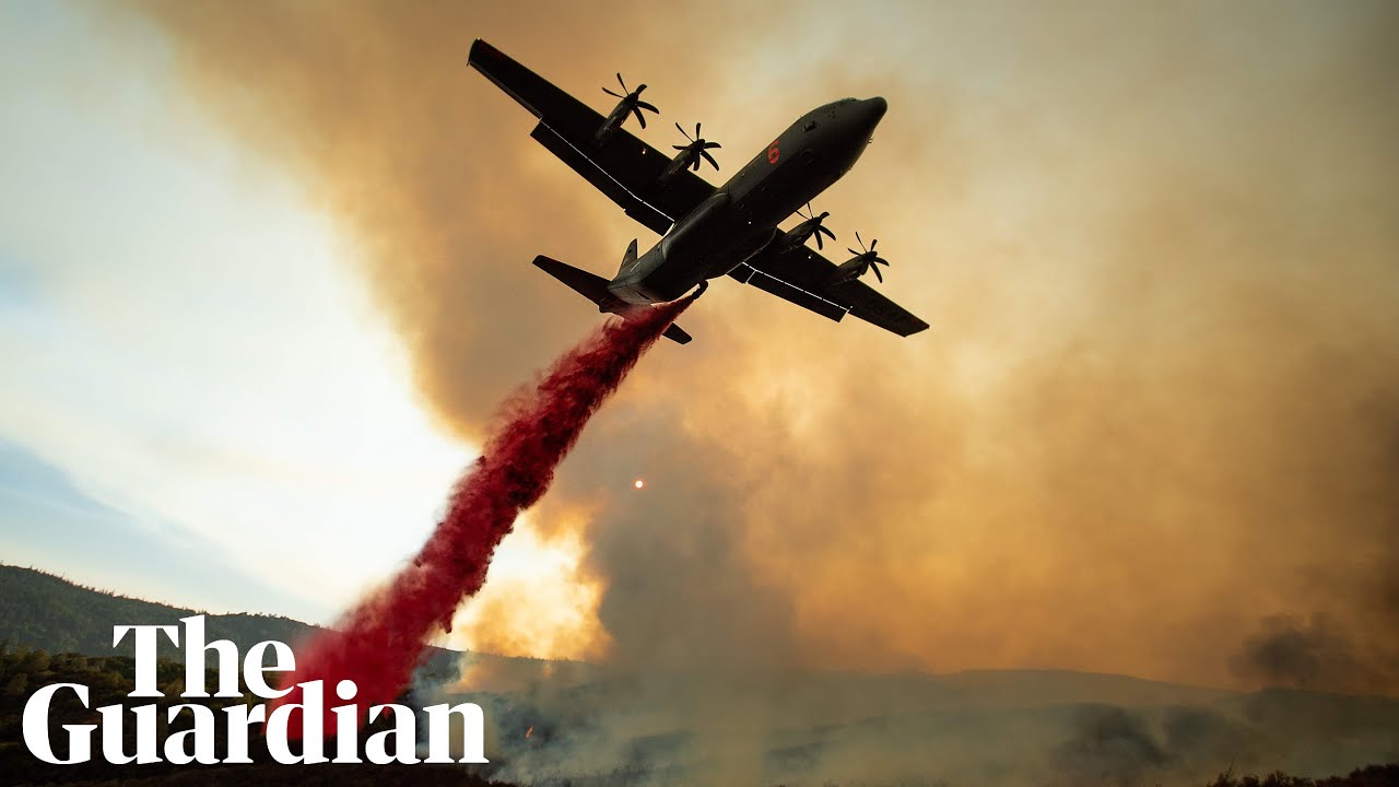Mendocino Complex fire: aerial footage shows scale of California's biggest ever blaze