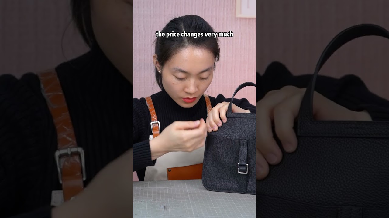 Luxury Handmade Leather Handbag - Bi**in 35cm black – msncraft