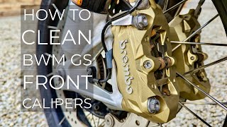 How to clean front BMW GS brake calipers