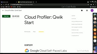 Cloud Profiler: Qwik Start [ GSP209 ] | Qwiklabs | Google Cloud Platform | Let's Code Buddy #gcp