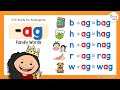CVC WORDS FOR KINDERGARTEN AG Word Family Learn How To Read Reading 3 Letter Words CVC WORDS FOR KINDERGARTEN AG Word Family Learn How To Read Reading 3 Letter Words