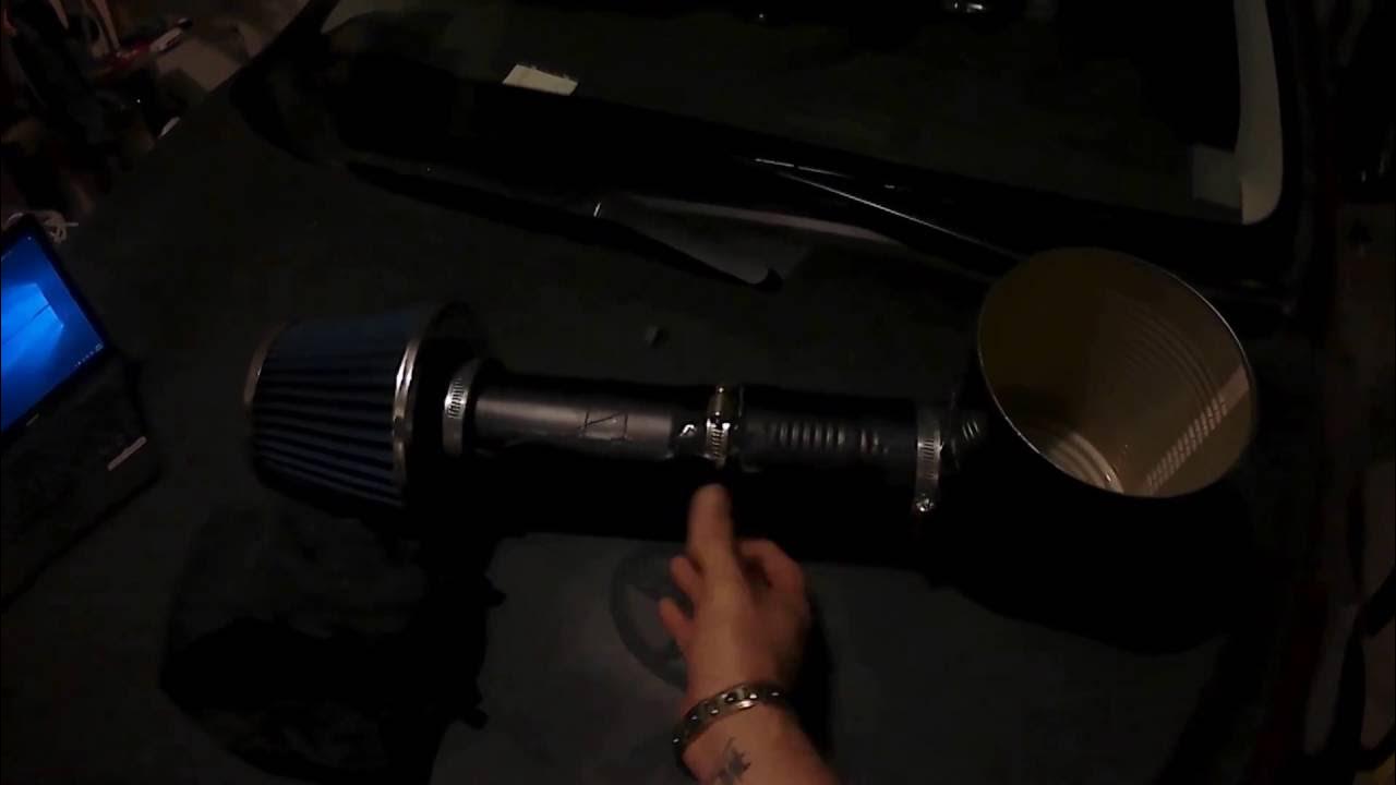 DIY Cold air intake water sheild YouTube