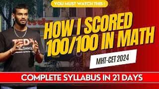 Finally I got 100/100 in mathematics 🎯 !! | MHT-CET 2024 | Abhijeet Gorhe | Mathematics @MyDineshSir