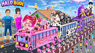 Yuta Mio Pawai Bus NAYKILLA, KICAU MANIA & RUMI Warna-Warni! 🥳🌈 | Atom Atam Ikut Joget Keliling Kota