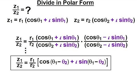 Calculus 2: Complex Numbers & Functions (14 of 28) Divide in Polar Form