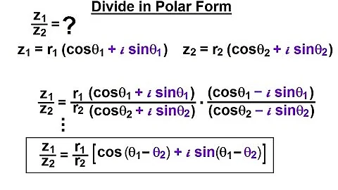 Calculus 2: Complex Numbers & Functions (14 of 28) Divide in Polar Form