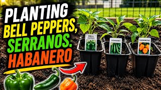 Planting Habanero, Bell & Serrano Peppers for HUGE Harvests