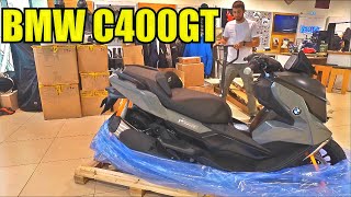 Распаковка BMW C400GT. Достаем из коробки новый макси скутер БМВ