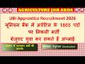 स्नातक के लिए खुशखबरी (UBI) में 1865 रिक्त पदों को भरने के लिए आवेदन प्रक्रिया स्टार्ट