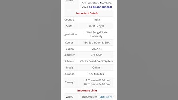 West Bengal State University 2023 5th semester Result out Date | #wbsu #5thsem #westbengal