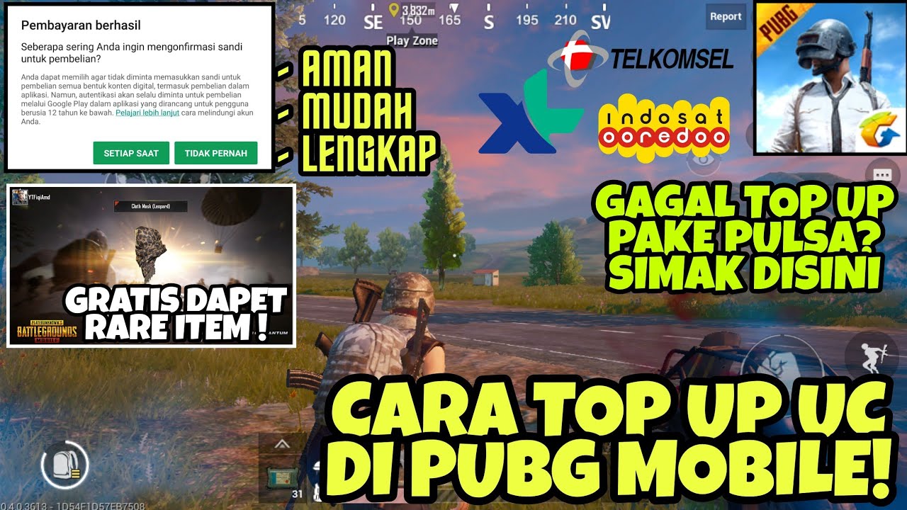 Cara Mudah Top Up UC via Pulsa di PUBG MOBILE - Lengkap, Aman, 100% Berhasil - 