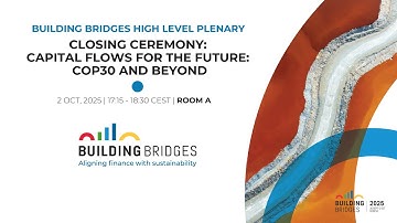 Closing Ceremony: Capital flows for the future: COP30 and Beyond