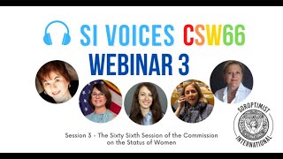 SI Voices Webinar Session 3 of 3 CSW66 Advocacy Training