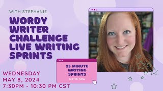 Writing & Productivity Sprints ✨ Wordy Writer Challenge! ✍️ (may 8 @ 7:30PM CT)