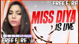 Free Fire Live - With Miss Diya | Running Headshots Booyah | Garena Free Fire